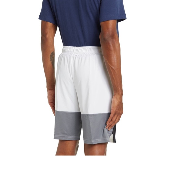 Nike Standard Fit Size L White Dri-Fit Shorts with Black and Gray Trim NWT - Picture 2 of 8